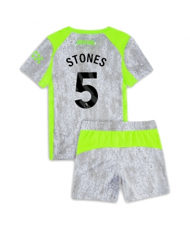 Billige Fotballdrakt Manchester City John Stones #5 Replika Tredjedraktsett Barn 2025-26 Kortermet (med bukser)
